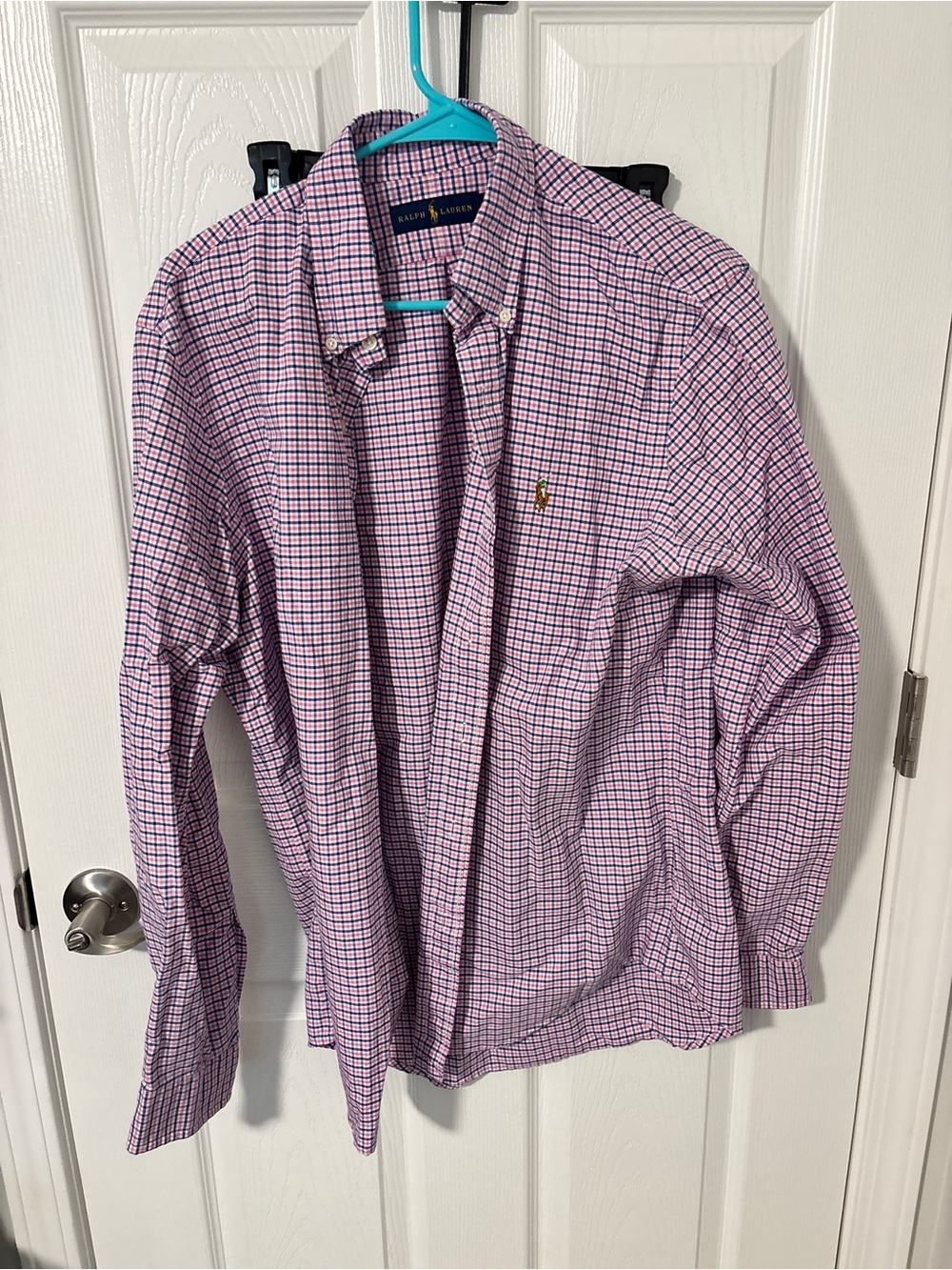 Polo by Ralph Lauren Pink and Blue Check Button-Down Shirt